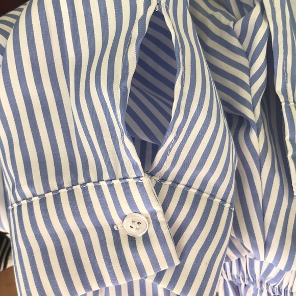 Forever21 Off-The-Shoulder Striped Top - Picture 4 of 5